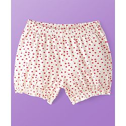 Pine Kids Cotton Lycra Knit Bloomer with Heart & Floral Print Pack of 3 - ( Color May Vary )