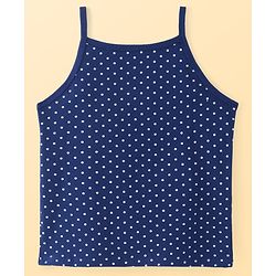 Pine Kids Cotton Lycra Sleeveless Solid Slips With Stripes & Polka Dot Print Pack of 3 (Color May Vary)