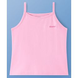 Pine Kids Cotton Lycra Sleeveless Solid Slips With Stripes & Polka Dot Print Pack of 3 (Color May Vary)