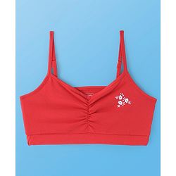 Pine Kids Cotton Sleeveless Bralettes With Floral Print Pack of 3 (Colour May Vary)