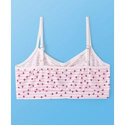 Pine Kids Cotton Sleeveless Bralettes With Floral Print Pack of 3 (Colour May Vary)