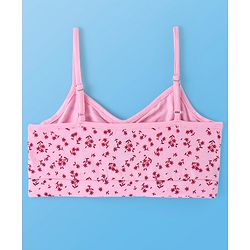 Pine Kids Cotton Sleeveless Bralettes With Floral Print Pack of 3 (Colour May Vary)