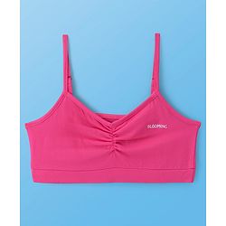 Pine Kids Cotton Knit Sleeveless Bralettes With Floral Print Pack of 3 (Colour May Vary)