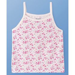Pine Kids Cotton Lycra Knit Singlet Sleeves Slips With Floral Print Pack of 3 (Colour May Vary)