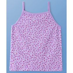 Pine Kids Cotton Lycra Knit Singlet Sleeves Slips With Floral Print Pack of 3 (Colour May Vary)