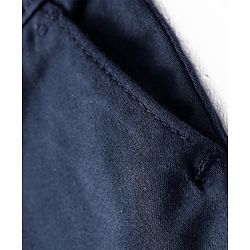 Pine Kids Cotton Woven Full Length Solid Trouser - Navy Blue
