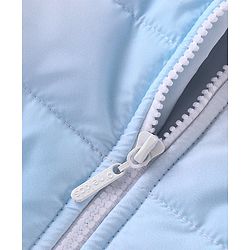 Pine Kids Woven Full Sleeves Padded Hooded Jacket With Patch Detailing - Blue