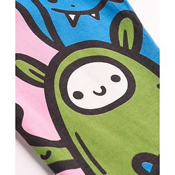 Pine Kids Heavy Gauge Premium Fabric Full Sleeves Monster Printed Night Suit - Pink