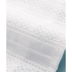 Pine Kids Cotton Woven Frill Sleeves Solid Colour Top With Embroidery - White
