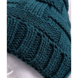 Pine Kids Knit Solid Winter Cap - Teal Blue