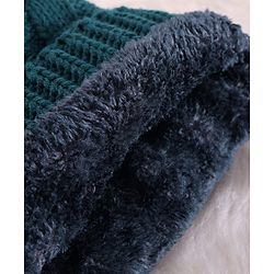 Pine Kids Knit Solid Winter Cap - Teal Blue