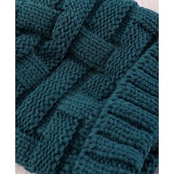 Pine Kids Knit Solid Winter Cap - Teal Blue