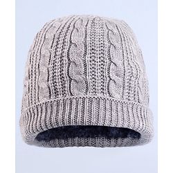 Pine Kids Winter Cap with Cable Knit Design Grey - Diameter 25cm