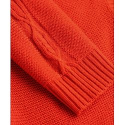 Pine Kids Knit Full Sleeves Hooded Front Open Solid Sweater - Red