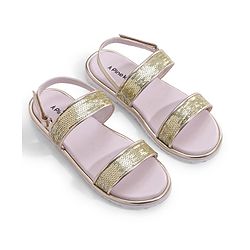 Pine Kids Velcro Closer Sandals with Sequence Design - Lilac