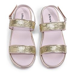 Pine Kids Velcro Closer Sandals with Sequence Design - Lilac