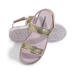 Pine Kids Velcro Closer Sandals with Sequence Design - Lilac