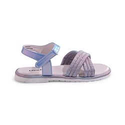Pine Kids Velcro Closer Sandals with Glitter Detailing - Light Blue