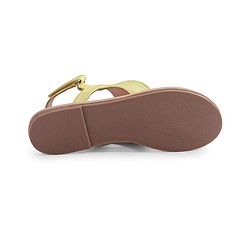 Pine Kids Sandals with Velcro Closure & Butterfly Applique - Yellow