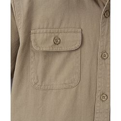Pine Kids Cotton Woven Full Sleeves Solid Color Shirt - Tan