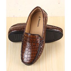 Pine Kids  Slip On Loafer Shoes -  Brown