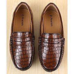 Pine Kids  Slip On Loafer Shoes -  Brown