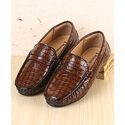 Pine Kids  Slip On Loafer Shoes -  Brown