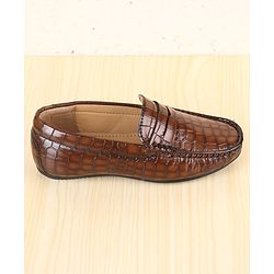 Pine Kids  Slip On Loafer Shoes -  Brown
