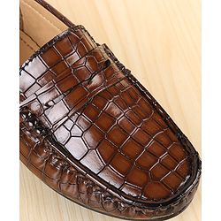 Pine Kids  Slip On Loafer Shoes -  Brown