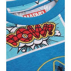 Pine Kids Marvel Single Jersey Knit Half Sleeves T-Shirt With Spider Man All over Print - Multicolor