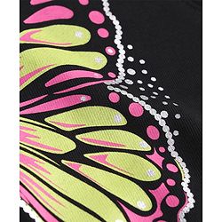 Pine Kids Cotton Knit Full Sleeves Hooded Sweatjacket with Butterfly Print - Black