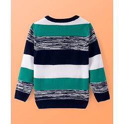 Pine Kids Knitted Full Sleeves Pullover With Stripes -Multicolor