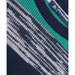 Pine Kids Knitted Full Sleeves Pullover With Stripes -Multicolor