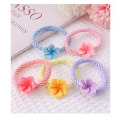 Pine Kids Flower Motifs Rubber Bands Set of 5 - Multicolor