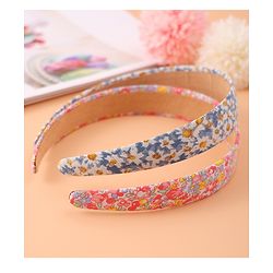 Pine Kids Set of Floral Print Hair Bands Pack of 2 - Multicolor