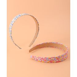 Pine Kids Set of Floral Print Hair Bands Pack of 2 - Multicolor