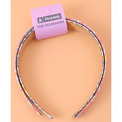 Pine Kids Set of Floral Print Hair Bands Pack of 2 - Multicolor