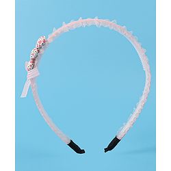 Pine Kids Set of Flowers & Bow Motifs Hair Bands Pack of 2 - Multicolor