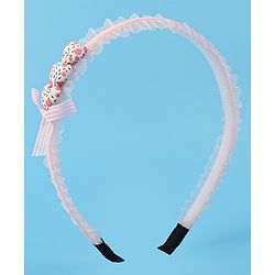 Pine Kids Set of Flowers & Bow Motifs Hair Bands Pack of 2 - Multicolor