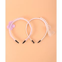 Pine Kids Bow & Flower Hair Bands Set of 2 - Multicolor