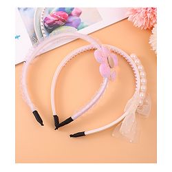 Pine Kids Bow & Flower Hair Bands Set of 2 - Multicolor