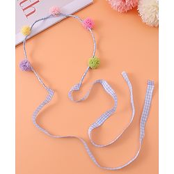 Pine Kids Pom-Pom Hair Bands -Blue
