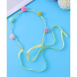 Pine Kids Pom-Pom Hair Bands  -Yellow
