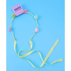Pine Kids Pom-Pom Hair Bands  -Yellow