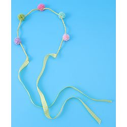 Pine Kids Pom-Pom Hair Bands  -Yellow