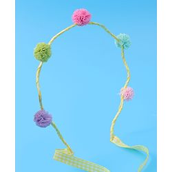 Pine Kids Pom-Pom Hair Bands  -Yellow