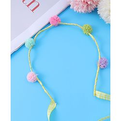 Pine Kids Pom-Pom Hair Bands  -Yellow