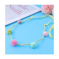 Pine Kids Pom-Pom Hair Bands  -Yellow