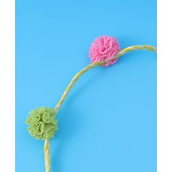 Pine Kids Pom-Pom Hair Bands  -Yellow