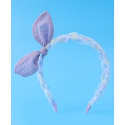 Pine Kids Oversized Bow Hair Band  - Purple